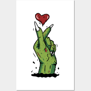 ZOMBIE HAND STICKER Posters and Art